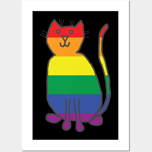 Kitty Cat Pride Wall Art by ellenhenryart